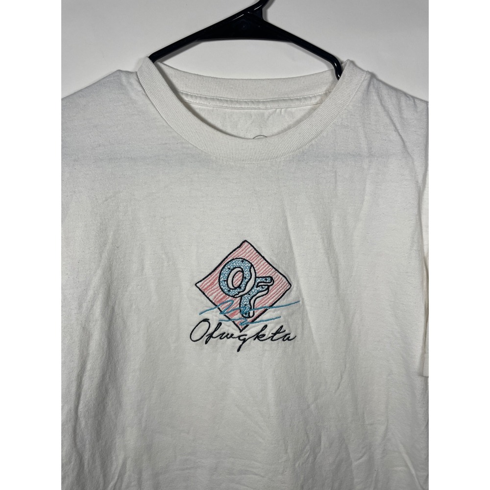 OFWGKTA Odd‎ Future Donut Logo White Short Sleeve Graphic T-Shirt Medium